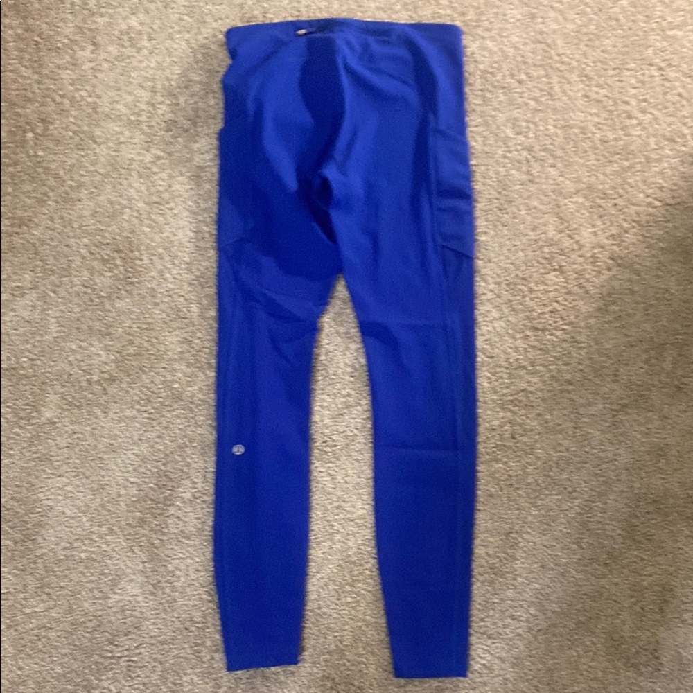 Lulu Lemon Blue Leggings with Pockets